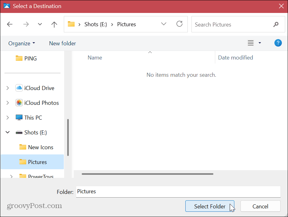 Flytta standardanvändarmappar på Windows 11