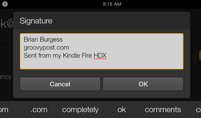 Fire HDX-signatur