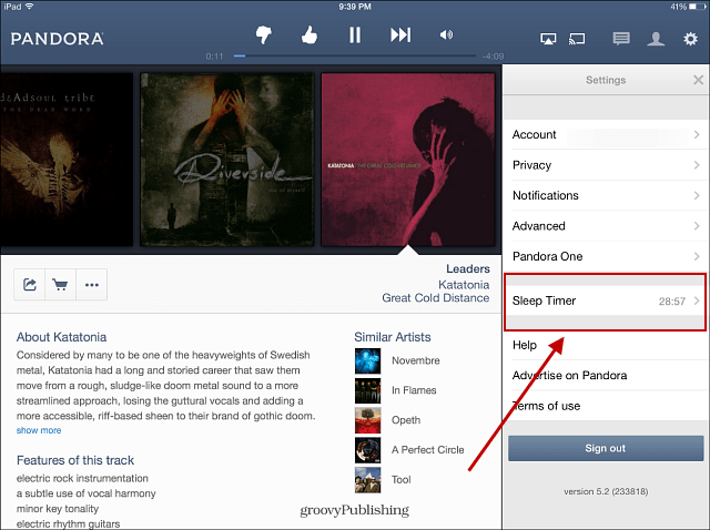 Pandora lägger till Sleep Timer-funktion för iPad