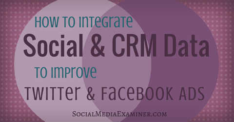 integrera social- och CRM-data för att förbättra annonser
