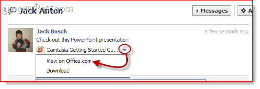 Visa Microsoft Office-filer i Facebook-meddelanden1