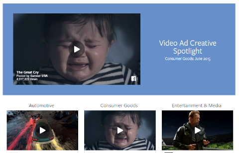 Facebook videoannons kreativ spotlight