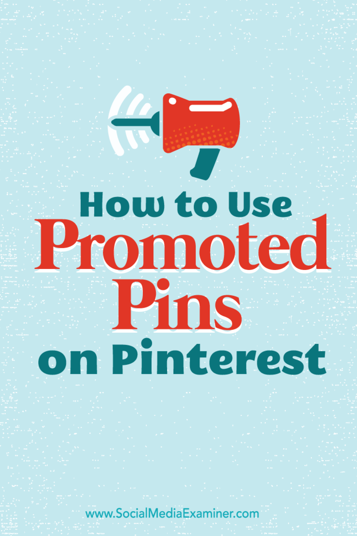Hur man använder promoterade stift på Pinterest: Social Media Examiner