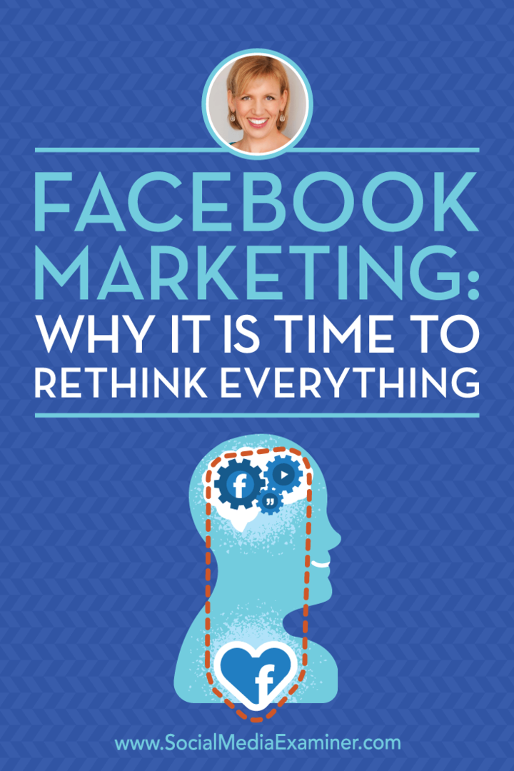 Facebook-marknadsföring: Varför är det dags att tänka igenom allt med insikter från gäst på Social Media Marketing Podcast.