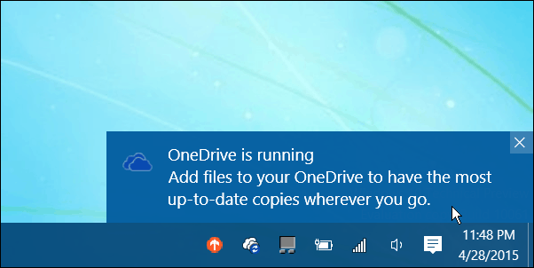 Meddelande på Windows 10
