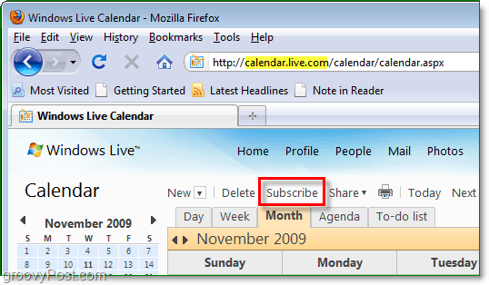 prenumerera i Windows Live-kalender på Google eller en annan kalender