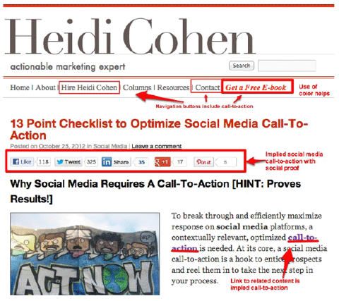Heidi Cohen uppmanar till handling