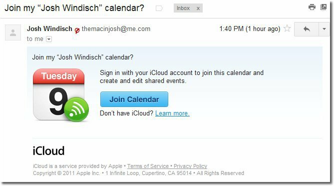 Apple iCloud: Dela offentliga och privata kalendrar