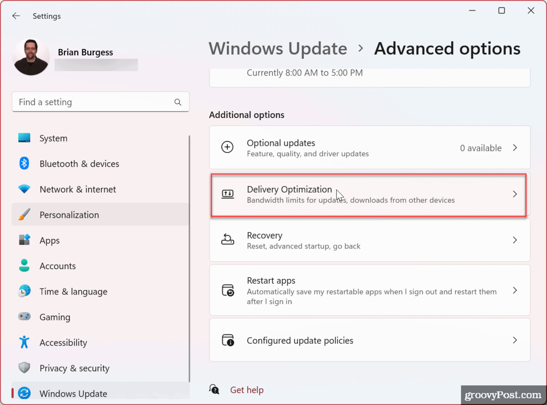 Begränsa bandbredd för Windows 11