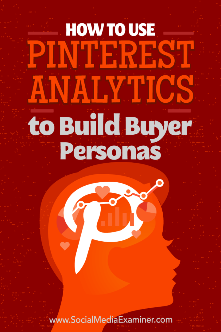 Hur man använder Pinterest Analytics för att bygga köparpersoner av Ana Gotter på Social Media Examiner.