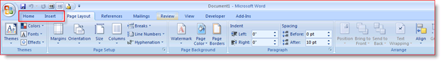 Office 2007 Toolbar före UBitMenu