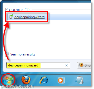 Windows 7 Bluetooth-skärmdump - guiden för parning av enheter