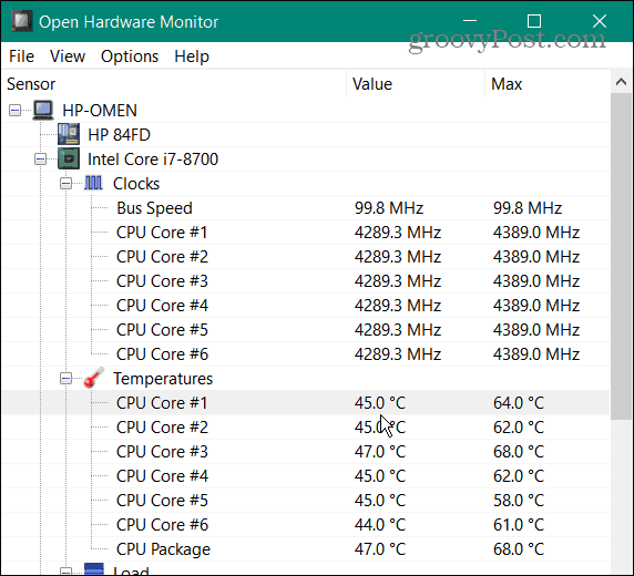 Kontrollera CPU-temperaturen på Windows 11
