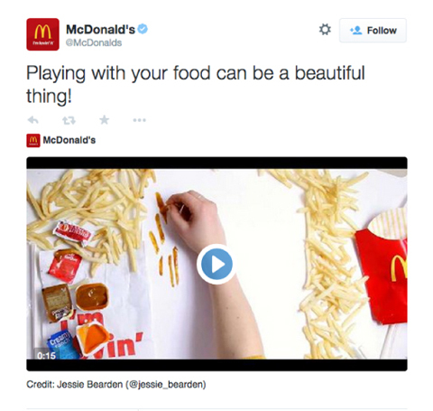 mcdonalds twitter videoproduktkampanj