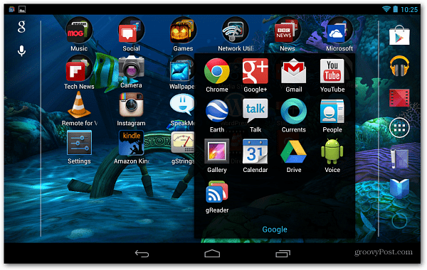 Android Nexus 7 hemskärm