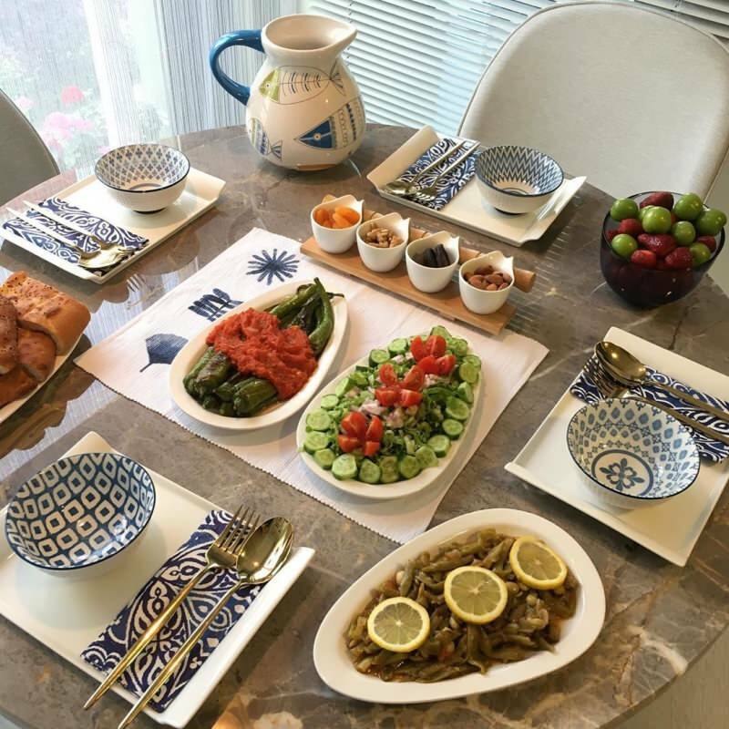 Särskilda presentationsförslag för frukostbord under Ramadanfesten