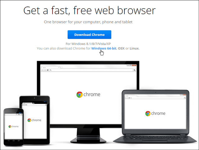 Google Chrome 64-bitars nu tillgängligt för Windows 7 och ovan