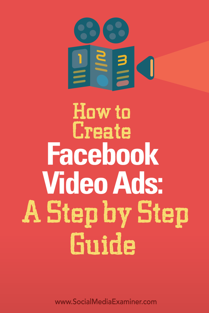 hur man skapar Facebook-videoannonser