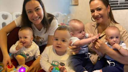 Presentatör Ezgi Sertels nya pose med sina tvillingbarn! 