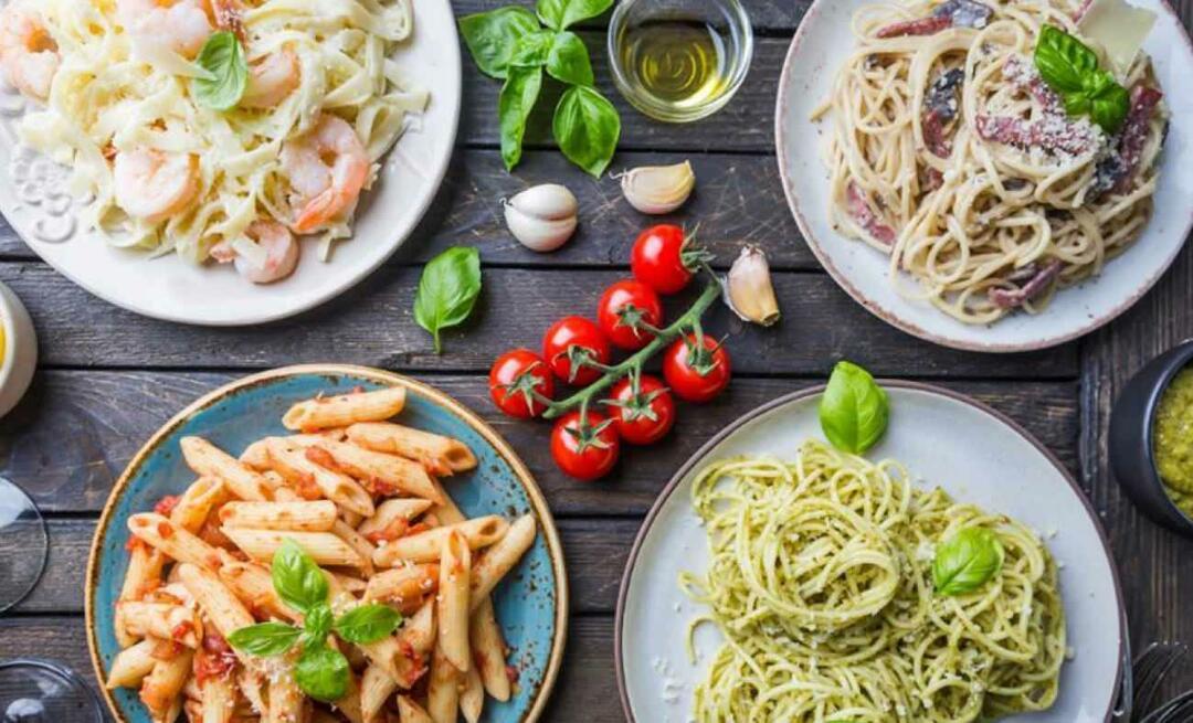 De mest olika pastarecepten! 4 typer av pastarecept för nationella pastadagen