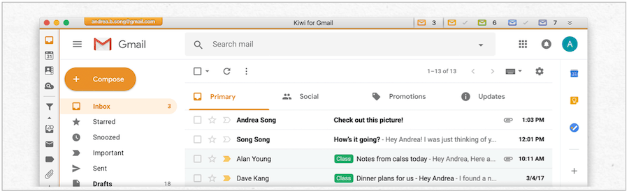 Kiwi för Gmail