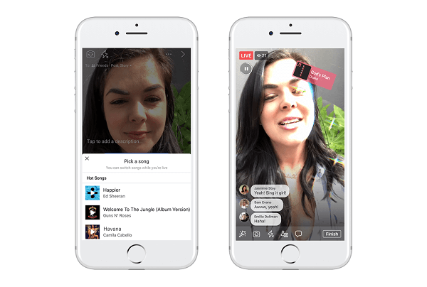 Facebook testar Lip Sync Live, en ny funktion som är utformad för att låta användare välja en populär låt och låtsas sjunga den på en Facebook Live-sändning.