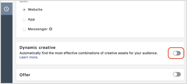 Facebook skapa annonser dynamisk kreativ