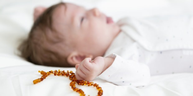 bärnsten halsband och armband för spädbarn