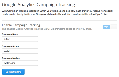 integrera buffert med Google Analytics