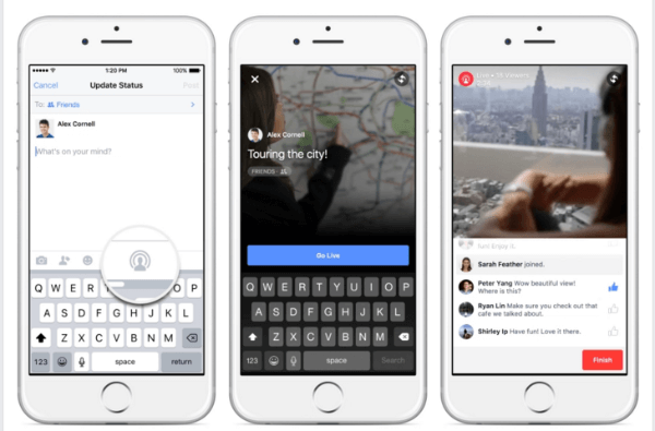 facebook utökar livevideo på iPhone