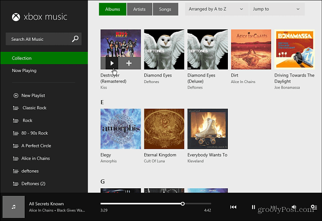 Xbox Music webbgränssnitt