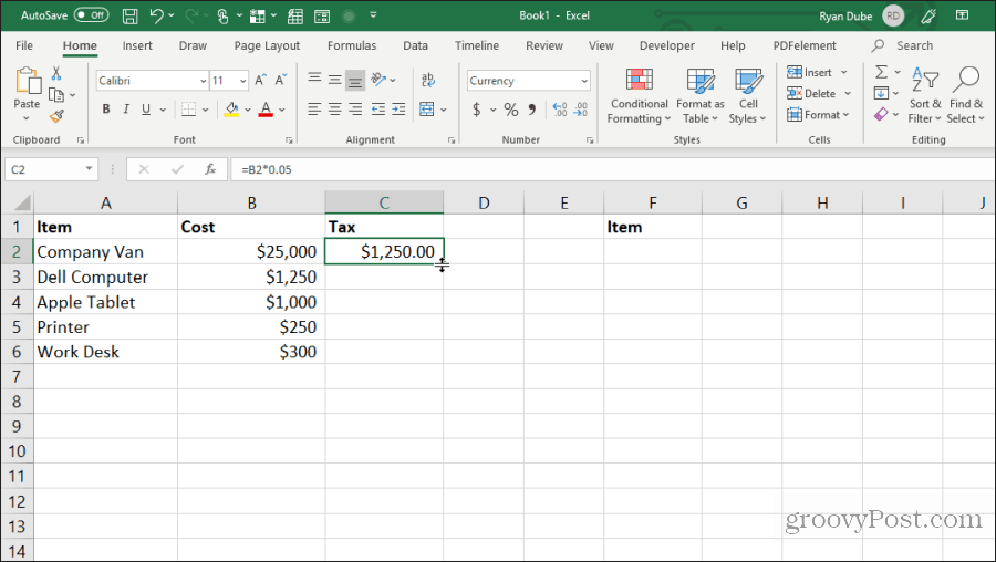 fylla celler ner i Excel