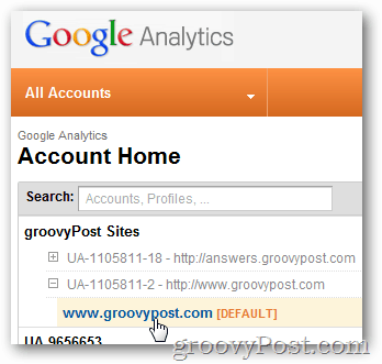 google analytics logga in på webbplatsen