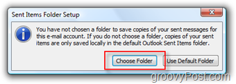 Installera SEND Mail-mapp för iMAP-konto i Outlook 2007
