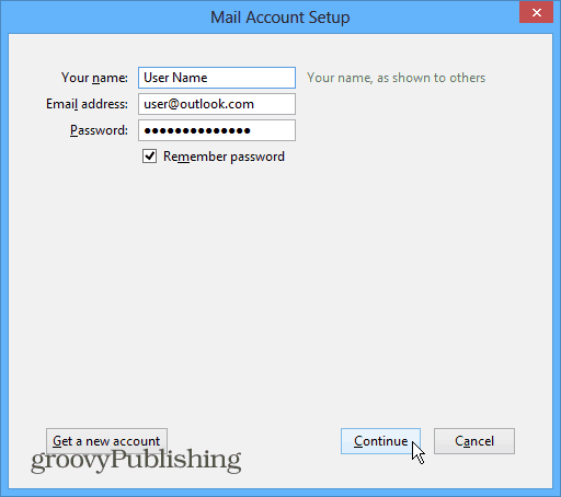 Inställning av Thunderbird Mail Account