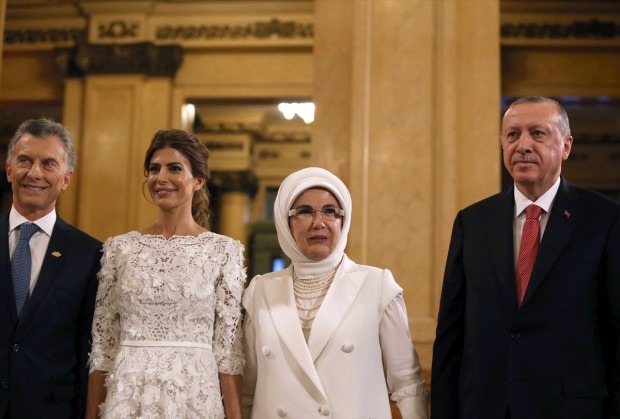 First Lady Erdoğan välkomnade vid Argentina G20-toppmötet