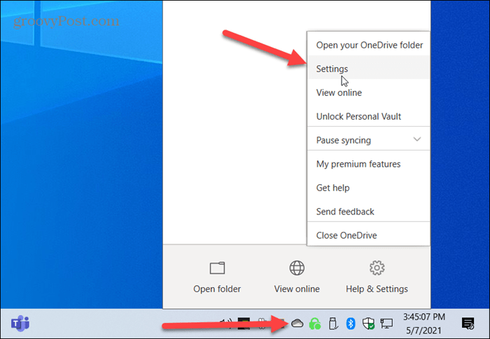 Microsoft OneDrive-inställningar