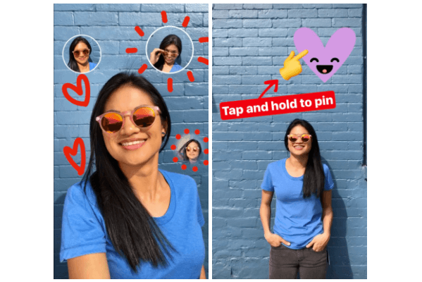 Instagram rullade ut en ny funktion som den kallar Pinning vilket gör det möjligt för användare att konvertera valfritt foto eller text till en klistermärke för sina Instagram Stories-videor eller bilder, till och med en selfie.