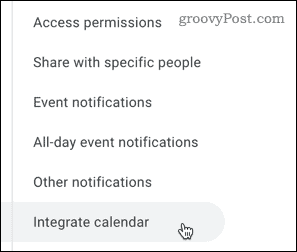 Integrera en kalender i Google Kalender