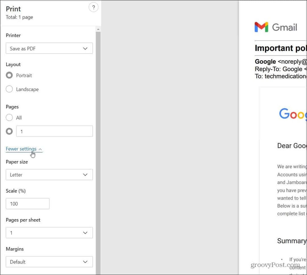 Hur man sparar ett Gmail-meddelande som en PDF