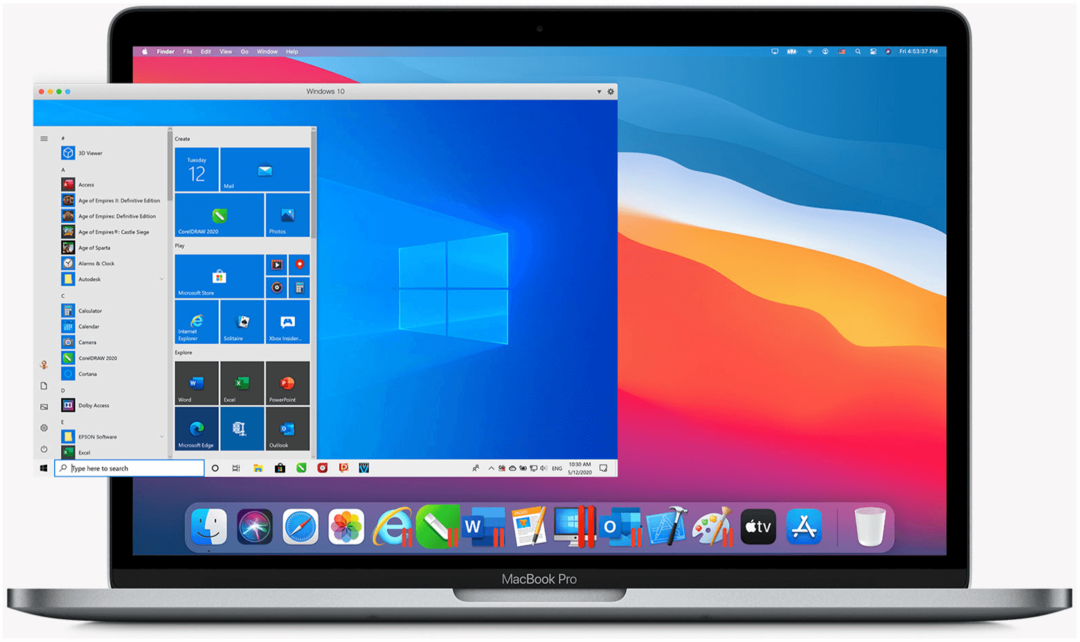Windows 10 på M1 Macs Parallels Desktop 16 för Mac